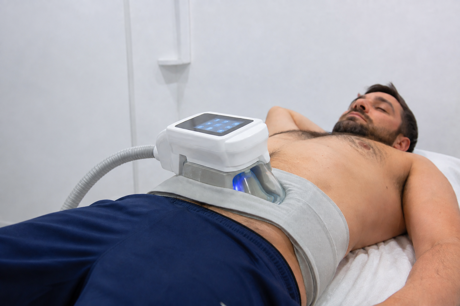 Tratamento corporal em homem atlético